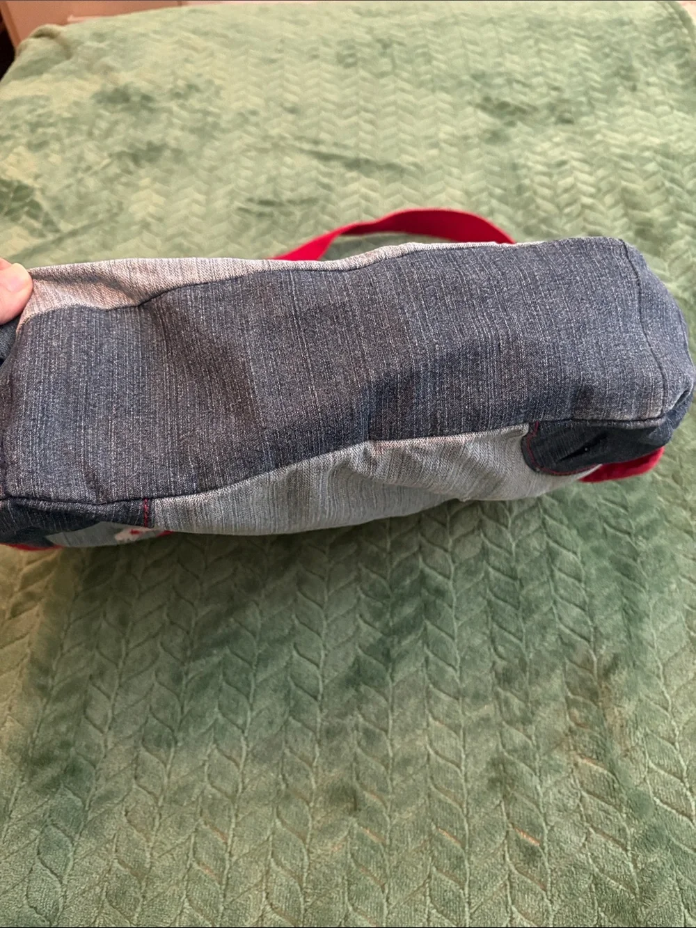 American Girl x Bath And Body Works Denim Tote Bag 2007 Collaboration Blue Red